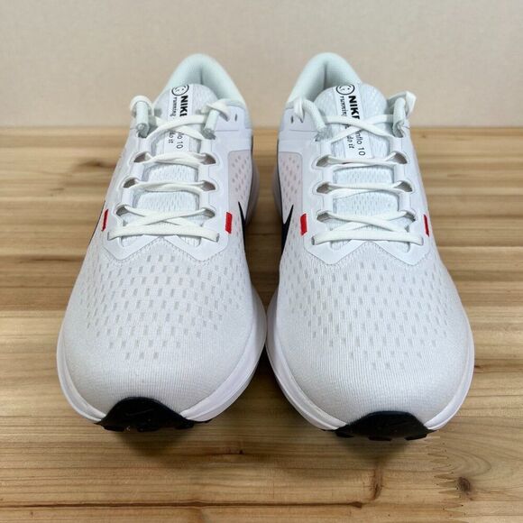 Nike Air Winflo 10 road running shoes Mens 12 White Black Light Crimson - Picture 7 of 9